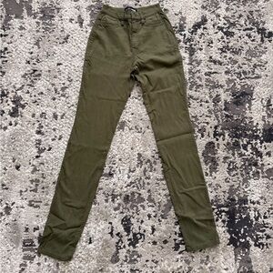 Fashion Nova Olive Green Skinny Jeans High Rise Stretch Pants